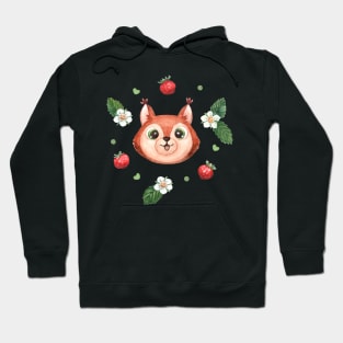 Squirrel and strawberry Hoodie